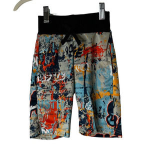 New Phat Farm Boys Shorts with Multicolored Graffiti Print Size 4T